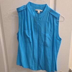 Banana Republic Vibrant Blue Sleeveless Blouse